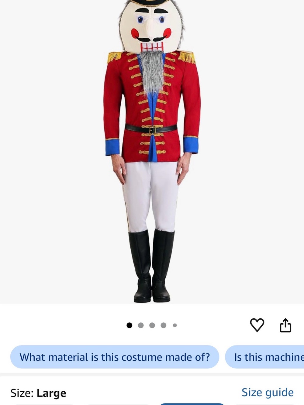 Toy soldier nutcracker costume